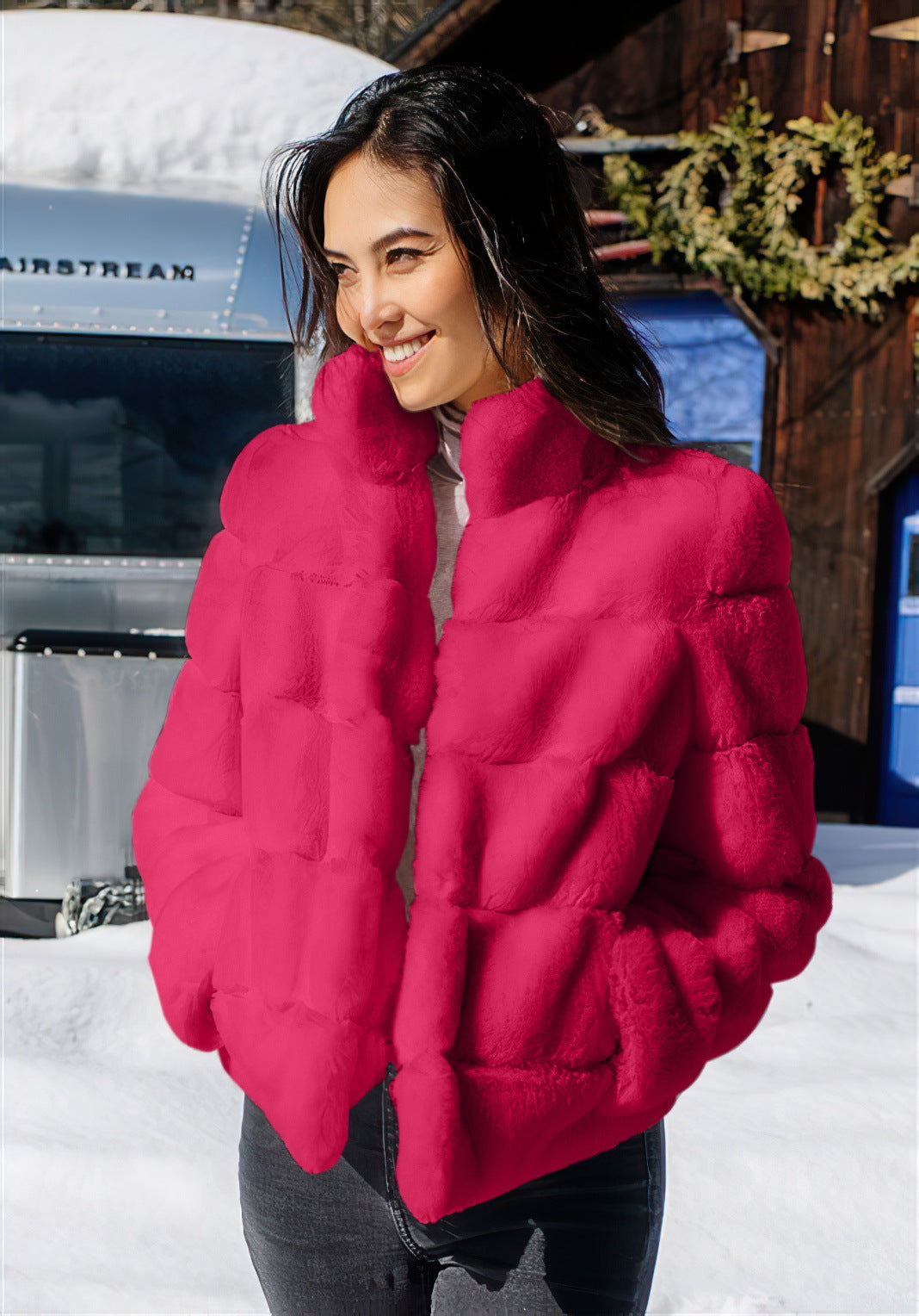 Damen Modische Daunenjacke mit hohem Kragen Heidi-Mode