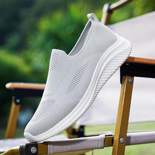Herren Leichte Slip-On Sport Sneakers mit Atmungsaktivem Strickdesign Heidi-Mode