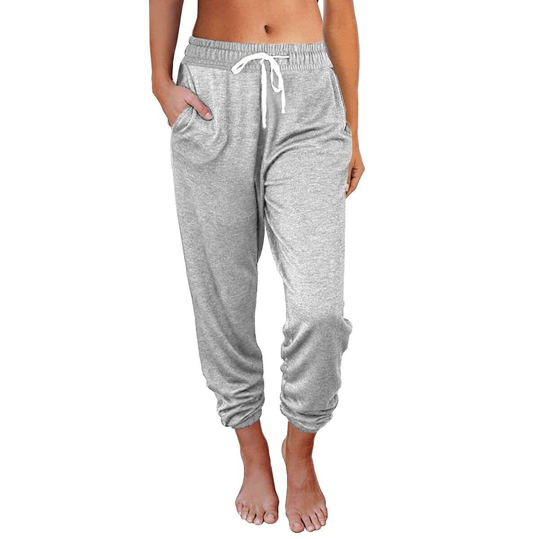Damen bequeme Sweatpants mit Kordelzug und praktischen Taschen Heidi-Mode