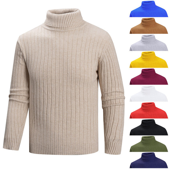 Herren Strickpullover mit Stehkragen Heidi-Mode