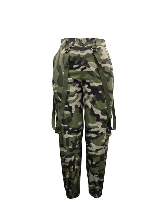 Heidi-Mode | Damen Gerade Bein Camo Taktische Hose