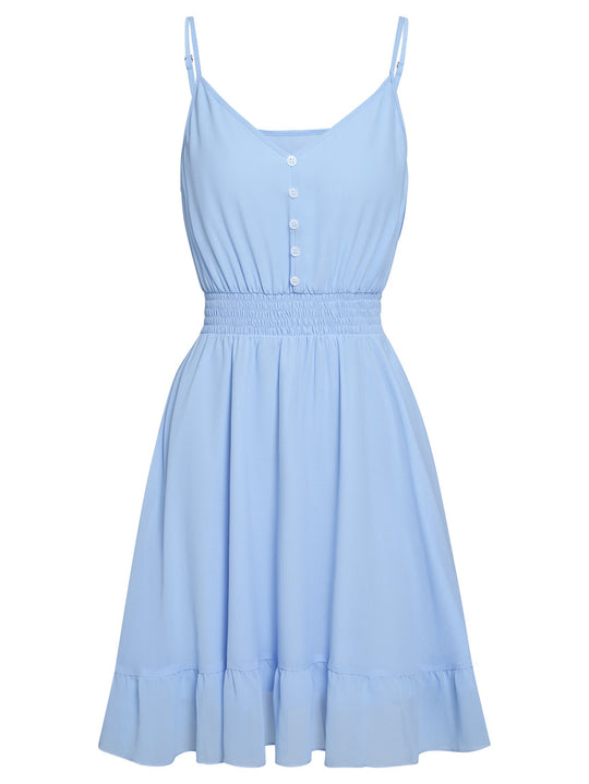 Heidi-Mode | Damen Ärmelloses Babydoll Kleid mit Herzförmigem Ausschnitt