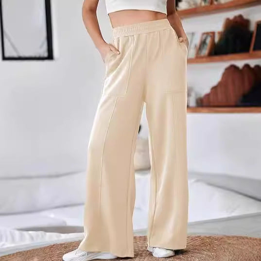 Damen Bequeme und stilvolle Freizeit-Hosen mit elastischem Bund und praktischen Taschen Heidi-Mode