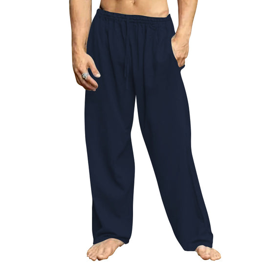 Herren bequeme Freizeit-Hose mit elastischem Bund und seitlichen Eingrifftaschen Heidi-Mode