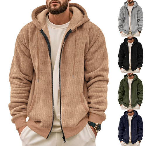 Herren Sportliche Kapuzenjacke mit innovativer Struktur Heidi-Mode