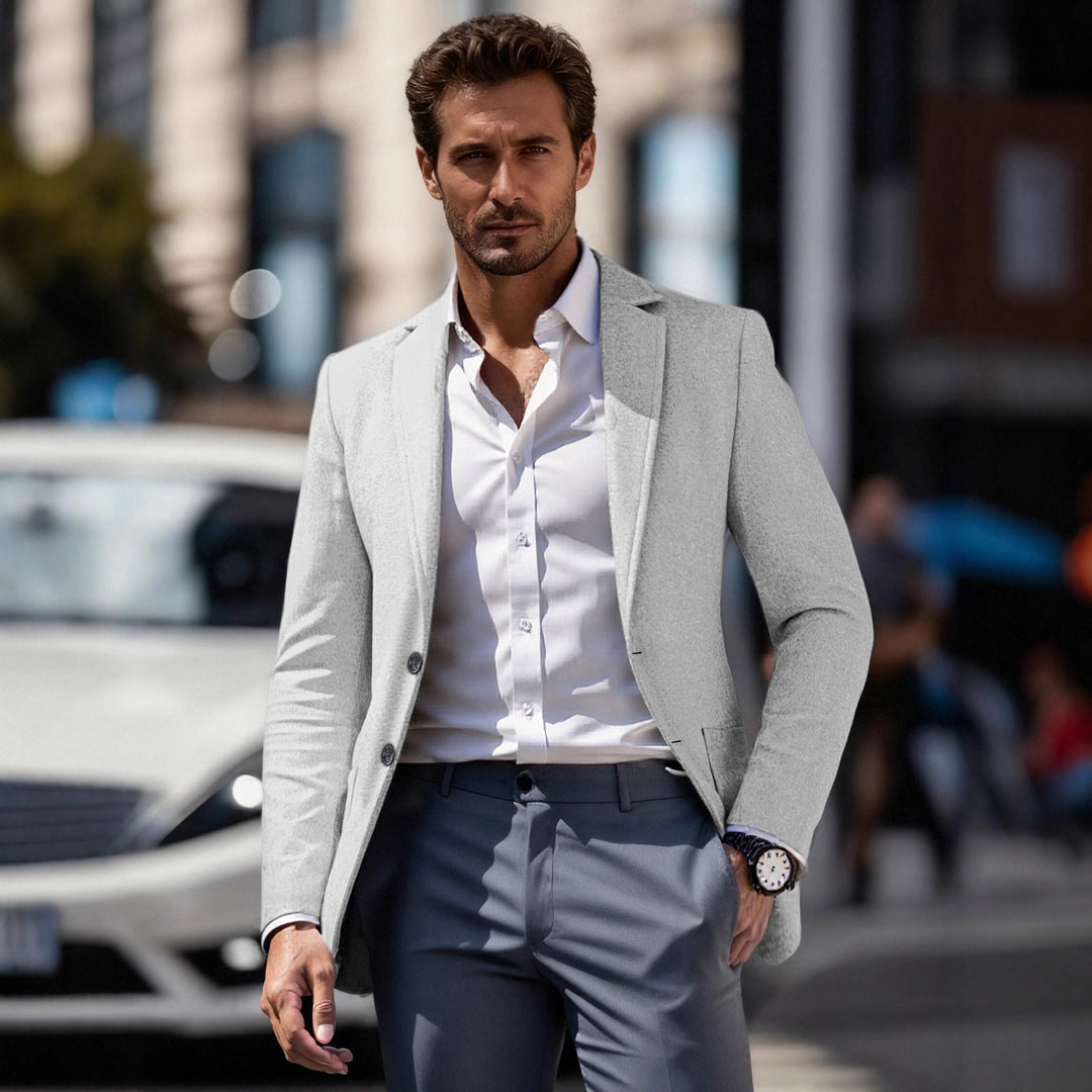 Herren eleganter Business-Anzugblazer mit schmaler Passform Heidi-Mode