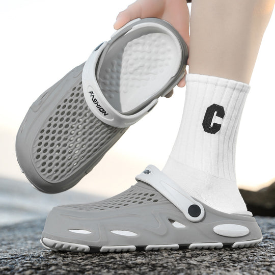 Herren Atmungsaktive Clogs mit verstellbarem Riemen Heidi-Mode