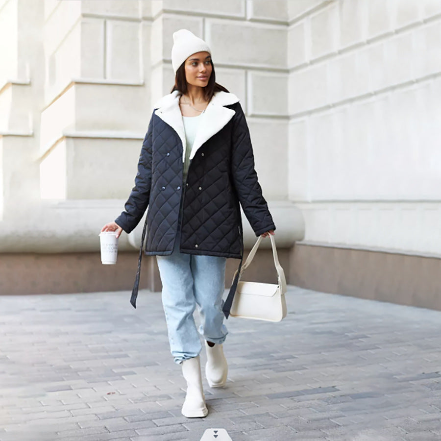 Damen gesteppte Wolljacke Heidi-Mode