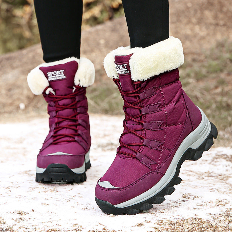 Damen Gefütterte Winterboots mit rutschfester Sohle und isolierendem Futter Heidi-Mode