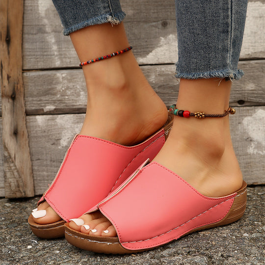 Damen Clogs mit geformtem Fußbett und modischem Design Heidi-Mode