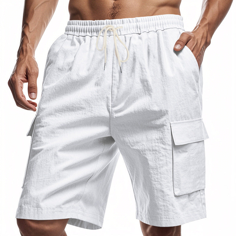 Herren Cargo-Shorts mit mehreren praktischen Taschen und elastischem Bund Heidi-Mode