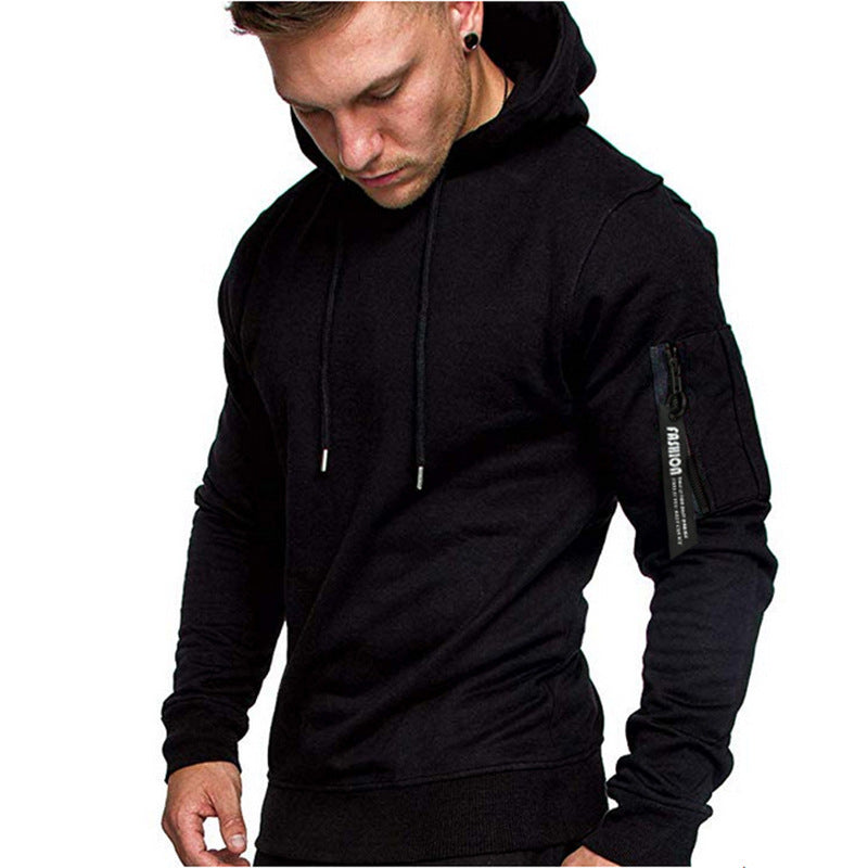 Herren sportlicher Hoodie mit seitlichem Reißverschluss Heidi-Mode