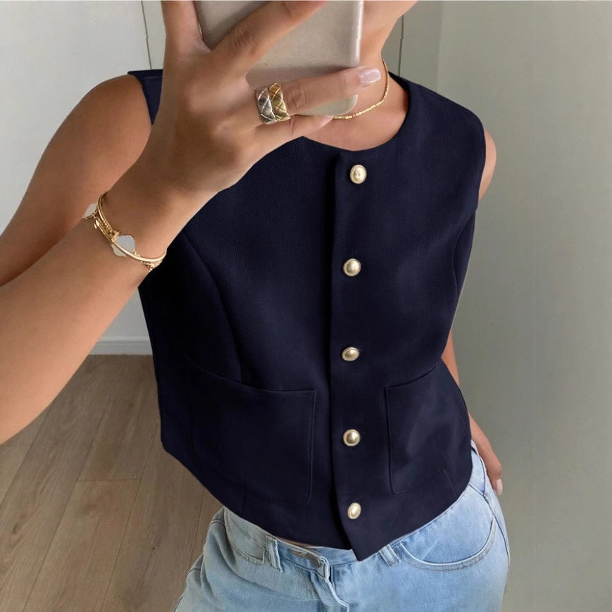 Damen modischer ärmelloser Blazer Heidi-Mode