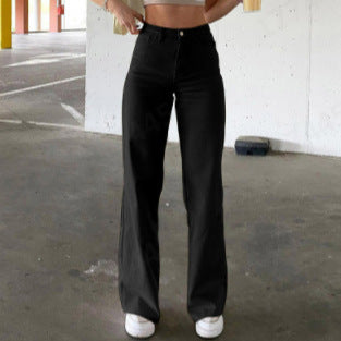 Damen Hohe Taille Schlaghose Heidi-Mode