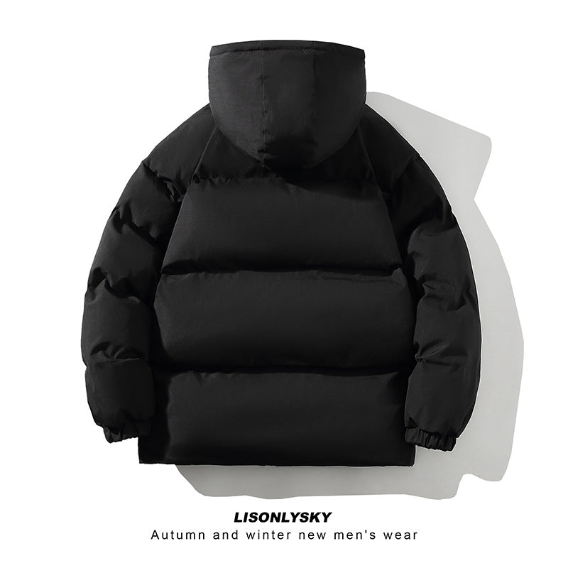 Herren gesteppte Winterjacke mit hohem Kragen und seitlichen Taschen Heidi-Mode