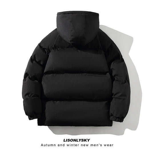 Herren gesteppte Winterjacke mit hohem Kragen und seitlichen Taschen Heidi-Mode