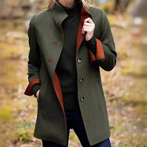 Damen Mantel aus hochwertigem Wolle-Mix Heidi-Mode