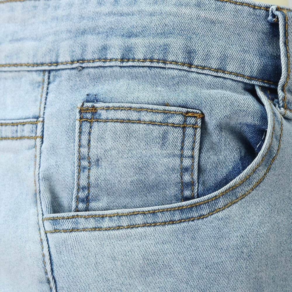 Herren Ripped Jeans im modernen Used-Look mit lässigem Schnitt Heidi-Mode