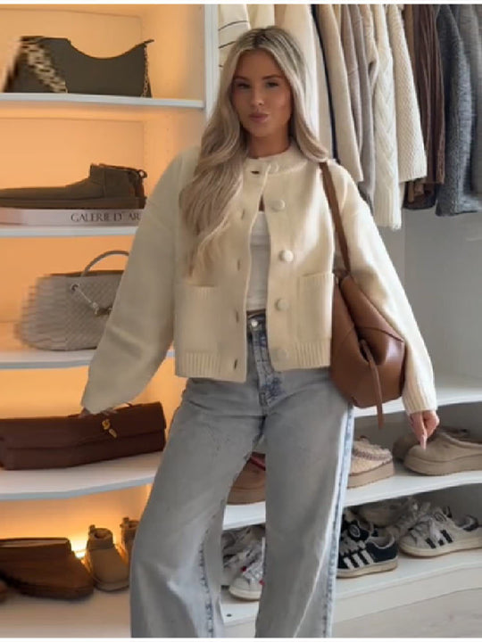 Damen Oversized Strickjacke Heidi-Mode