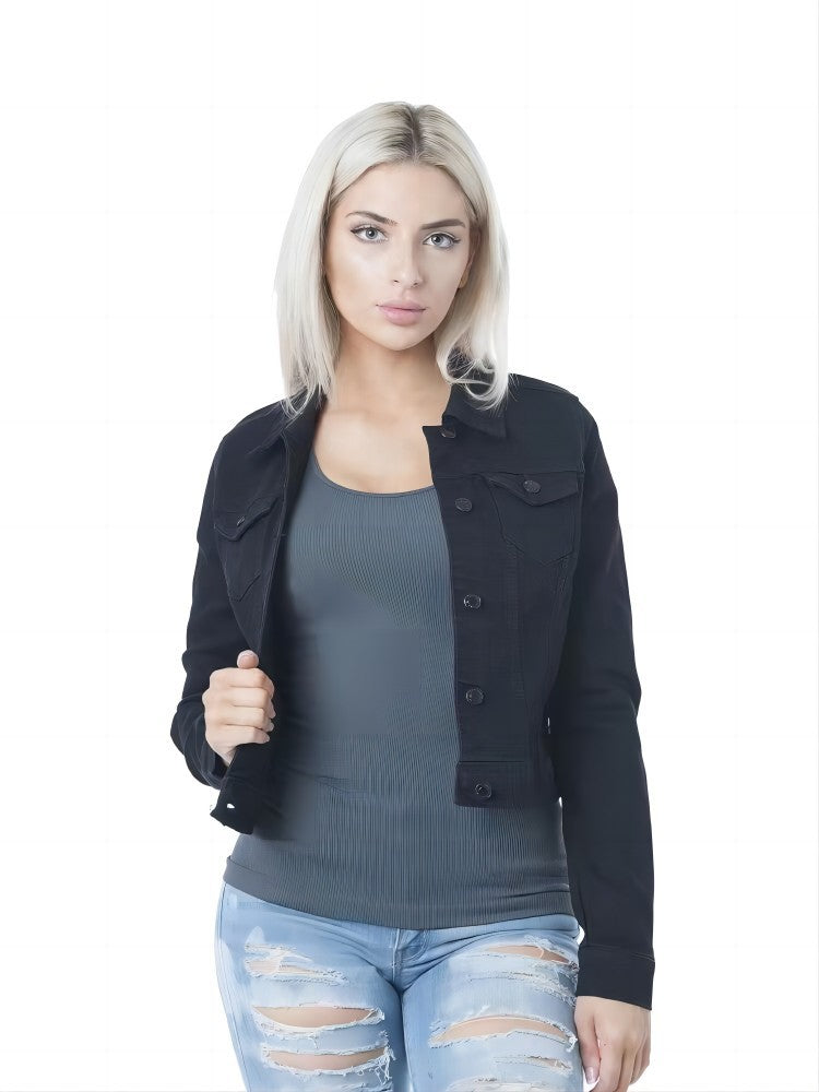 Damen lässige Jeansjacke Heidi-Mode