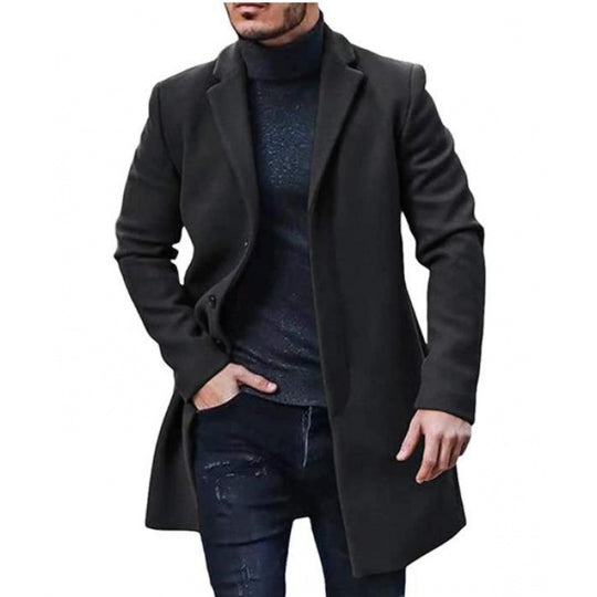 Herren eleganter Wintermantel mit modernem Schnitt Heidi-Mode