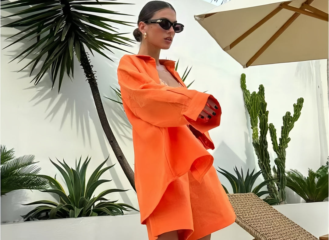 Damen Oversized Hemdblusenkleid mit langen Ärmeln und asymmetrischem Schnitt Heidi-Mode