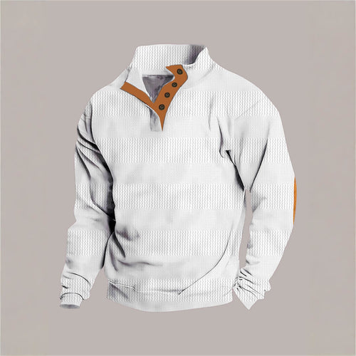 Herren Pullover mit modernem hochgeschlossenem Kragen und strukturiertem Design Heidi-Mode