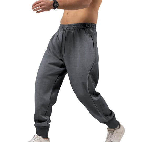 Herren sportliche Jogginghose mit elastischem Bund und Taschen Heidi-Mode