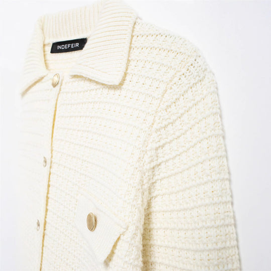 Damen Strickjacke mit Taschen und Knopfverschluss Heidi-Mode
