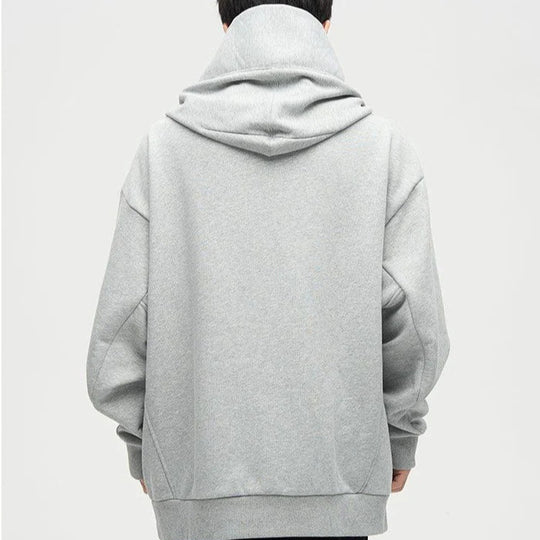 Damen Lässige Oversized Kapuzenpullover mit hochgezogenem Kragen Heidi-Mode