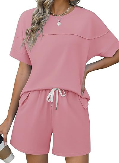 Damen lässiges Sport-Outfit mit elastischem Bund und praktischen Taschen Heidi-Mode