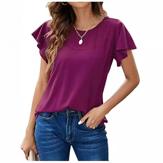 Damen modisches Blusenshirt mit Rüschendetails Heidi-Mode