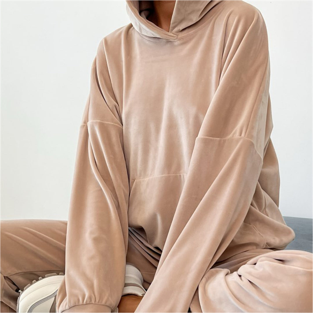 Damen Kuscheliges Hoodie und Jogginghose Set Heidi-Mode