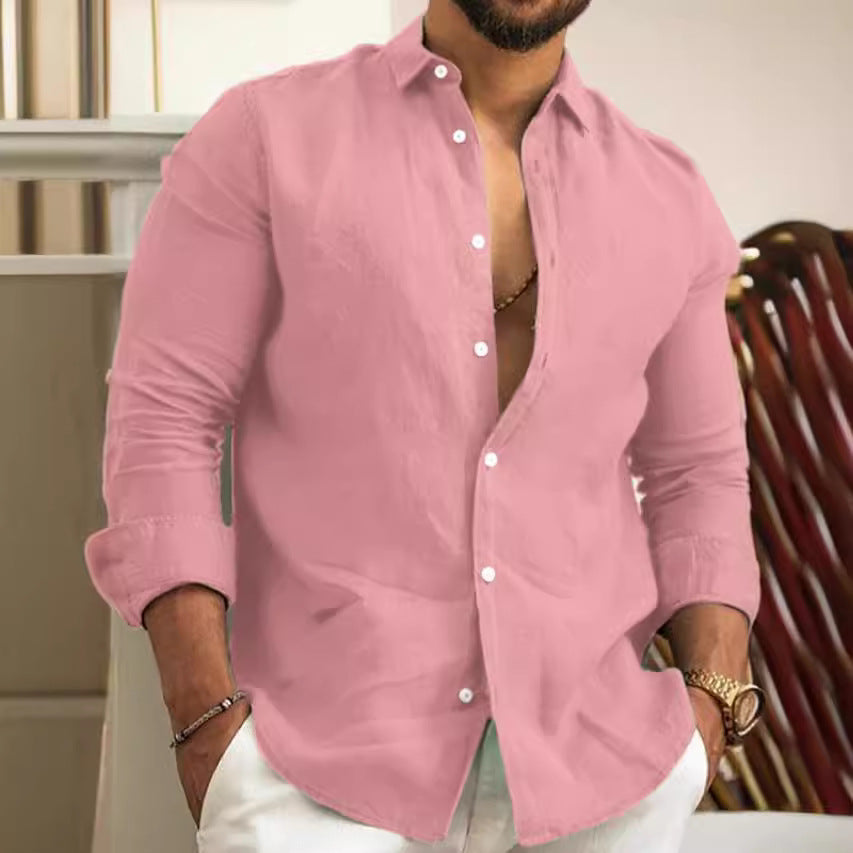 Herren Leichtes Leinenhemd Heidi-Mode