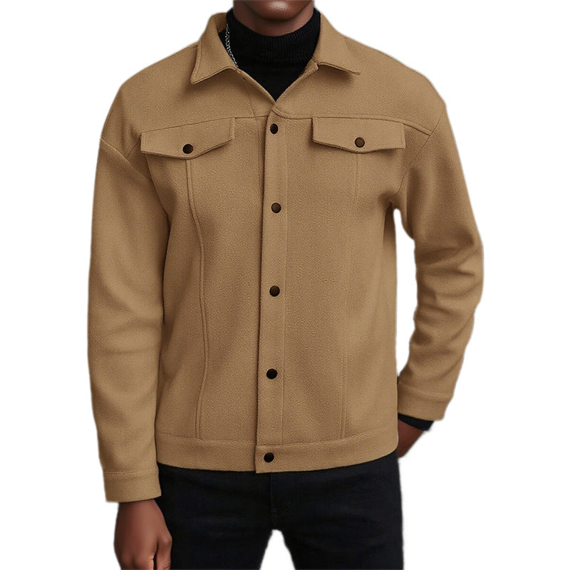 Herren lässige Übergangsjacke mit praktischen Taschen und modernem Kragen Heidi-Mode