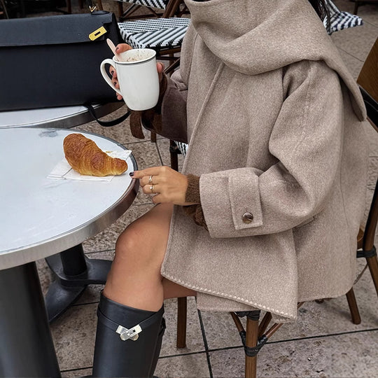 Damen modische Freizeitjacke aus hochwertigen Materialien mit praktischem Revers Heidi-Mode