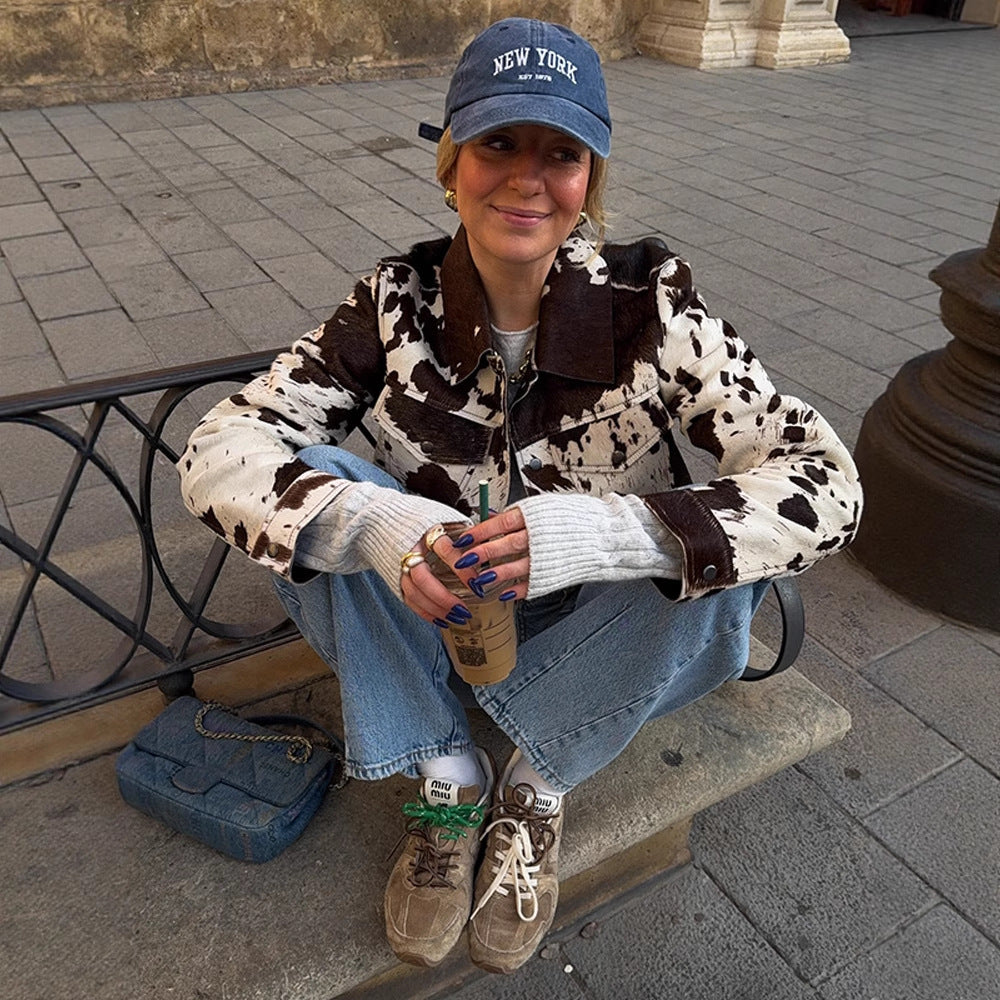 Damen Cowhide Jacke Heidi-Mode