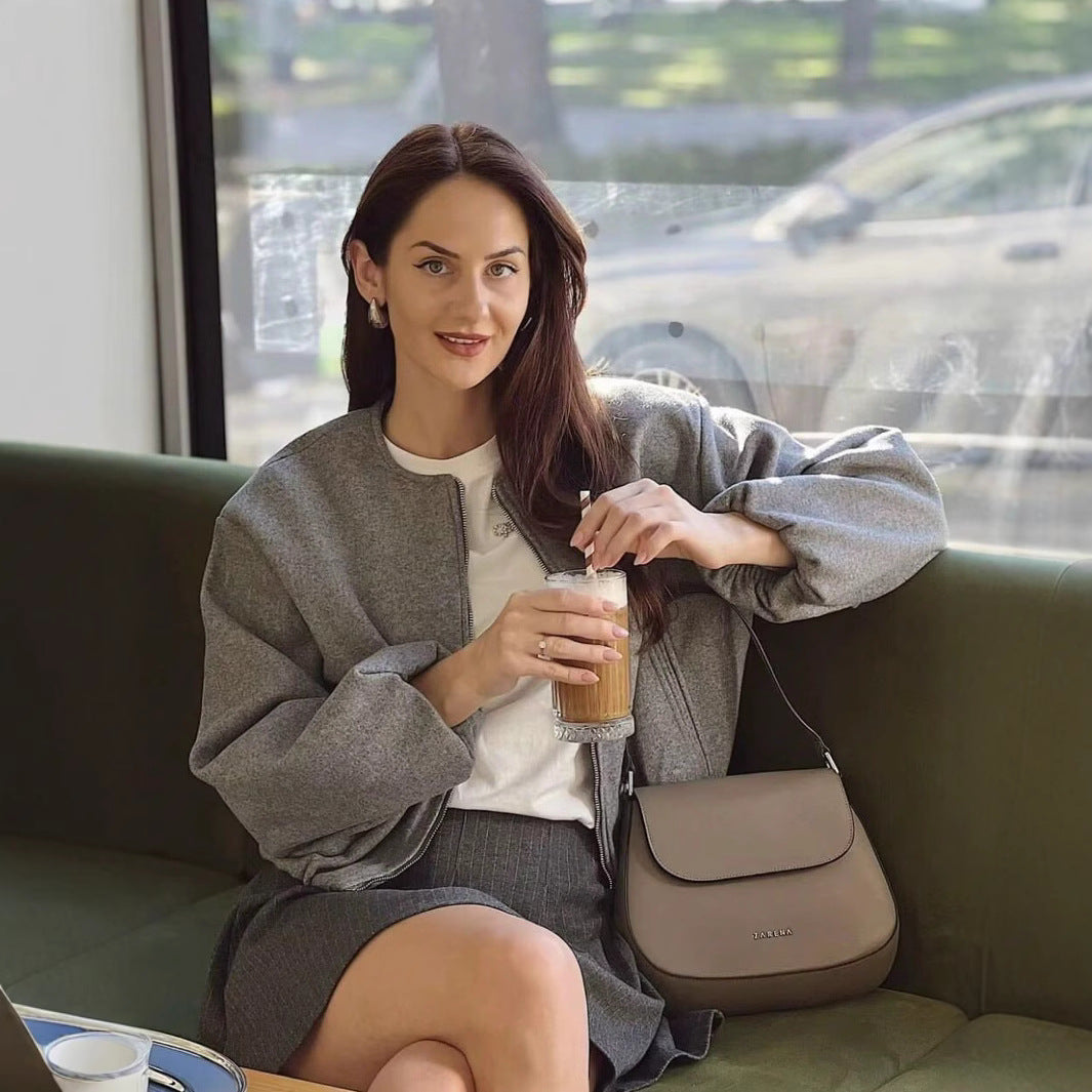 Damen elegante Kurzjacke mit Volumenärmel Heidi-Mode