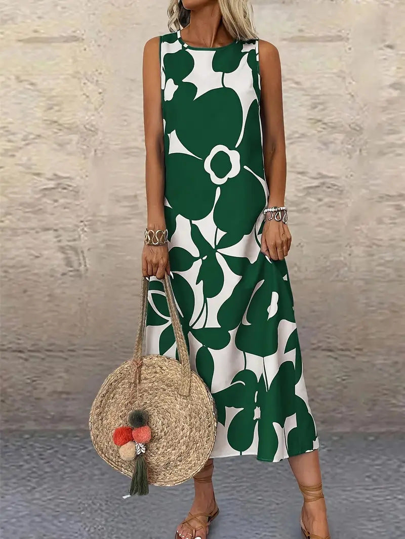 Damen Maxikleid mit floralem Muster Heidi-Mode