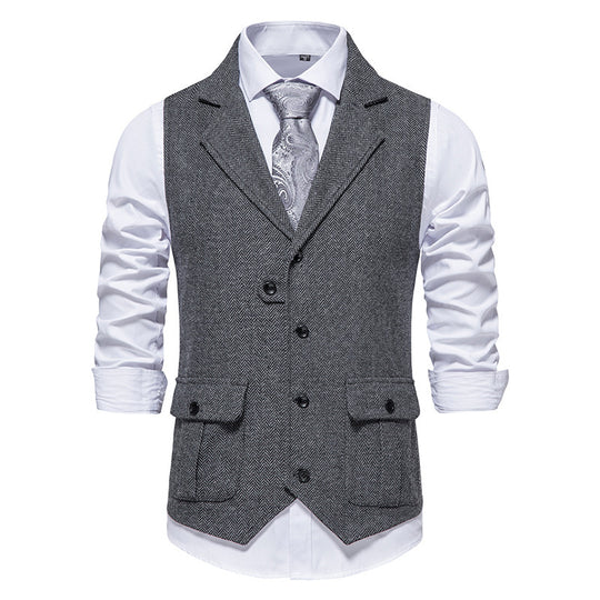 Herren Weste im klassischen Herringbone-Design Heidi-Mode