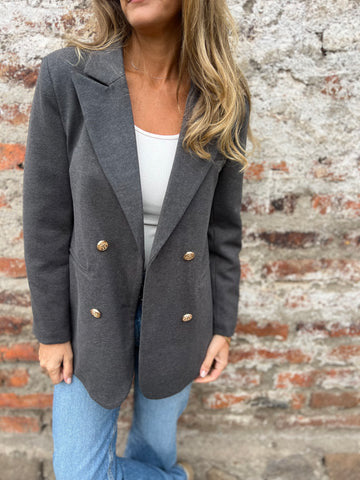 Damen eleganter und bequemer Blazer mit doppelter Knopfleiste Heidi-Mode