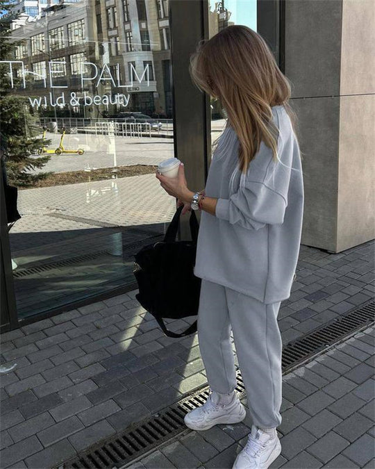 Damen lässiges Fleece-Loungewear-Set Heidi-Mode