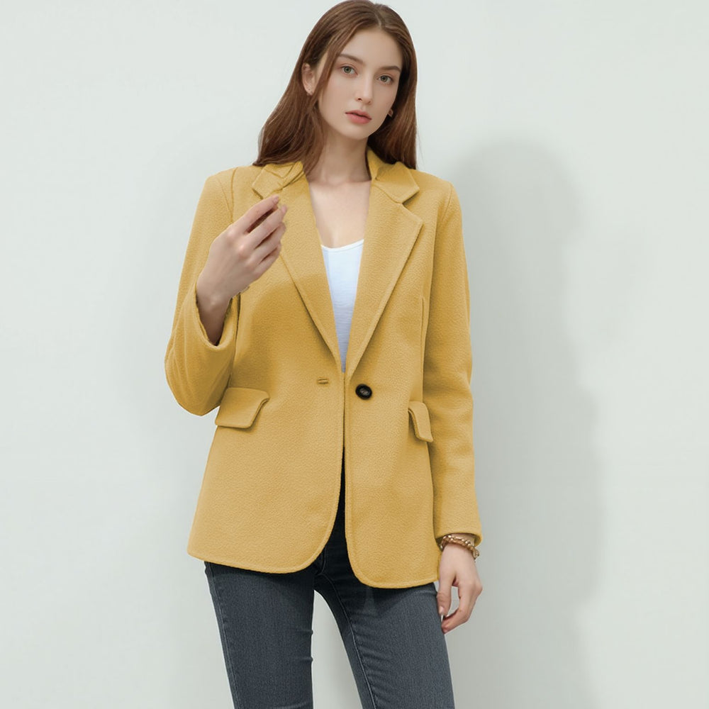 Damen elegante Blazerjacke mit strukturierter Oberfläche und schickem Schnitt Heidi-Mode