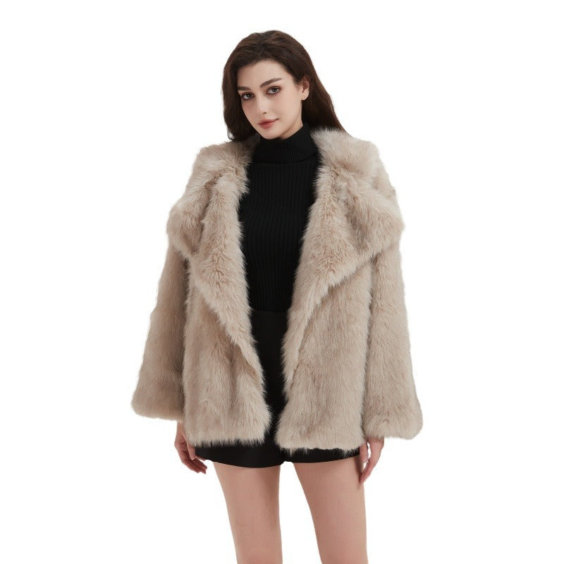 Damen Kuschliger Faux-Fur Mantel Heidi-Mode