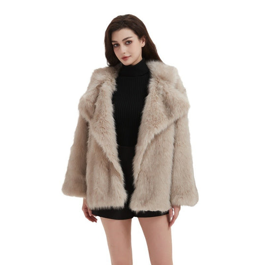 Damen Kuschliger Faux-Fur Mantel Heidi-Mode