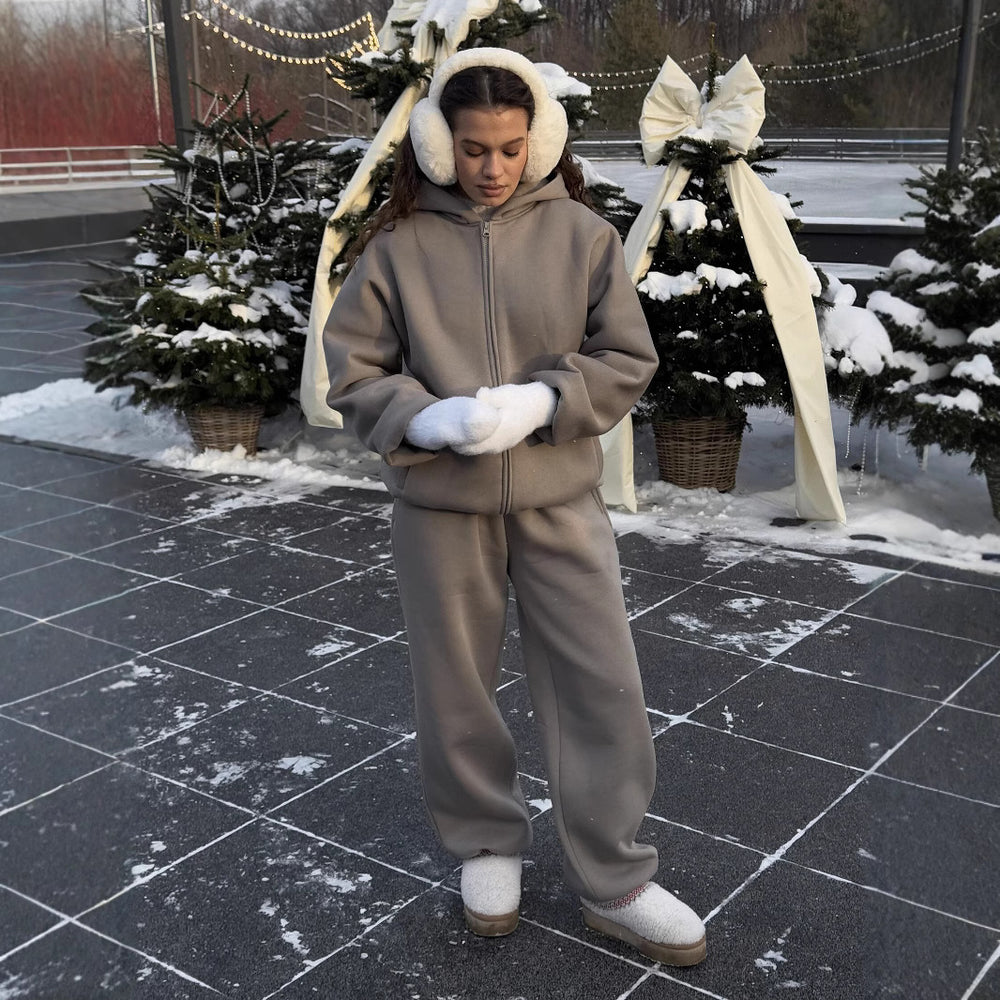 Damen Bequeme und stylische Kapuzenjacke Heidi-Mode