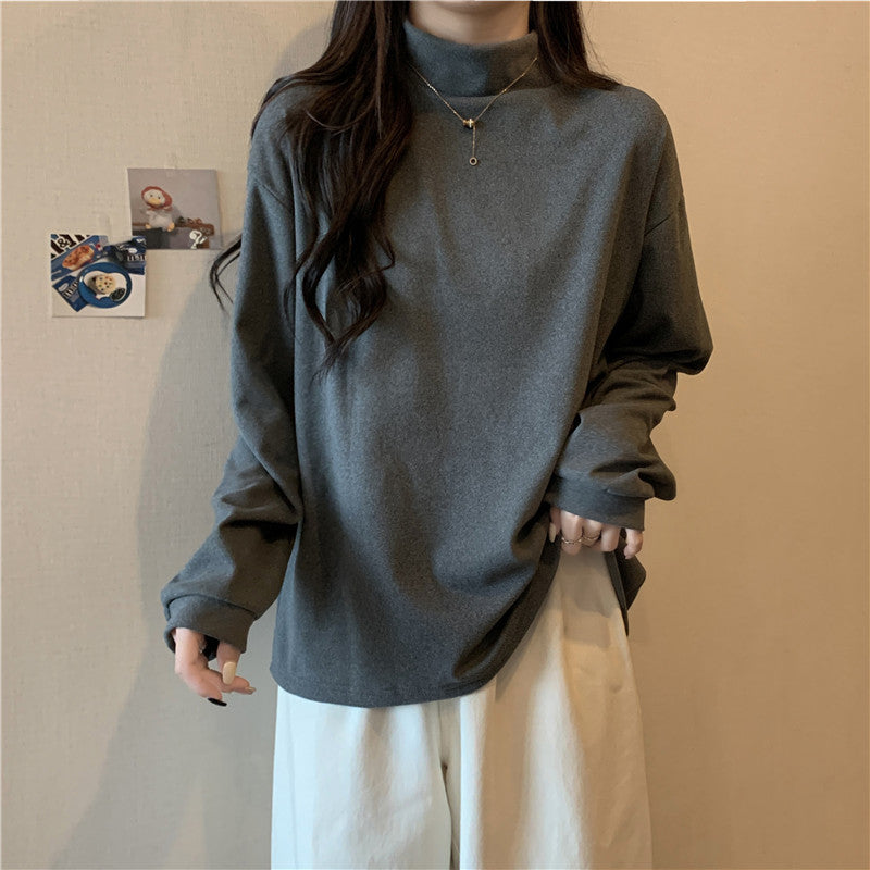 Femme Mock Neck Langarm-Top Heidi-Mode