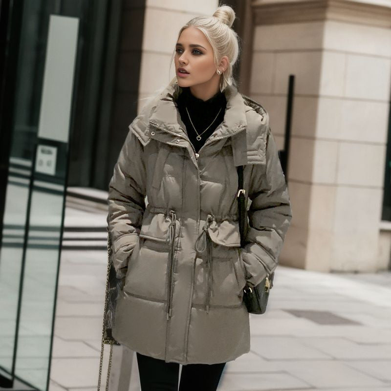 Damen warme Winterjacke mit praktischer Kapuze Heidi-Mode