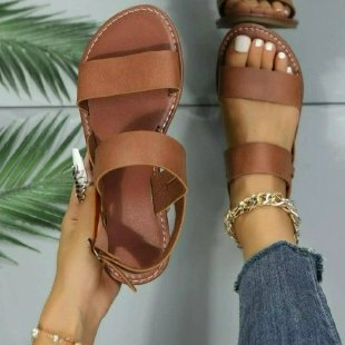Damen Komfortable Sandalen mit breiten Riemen und anatomisch geformtem Fußbett Heidi-Mode