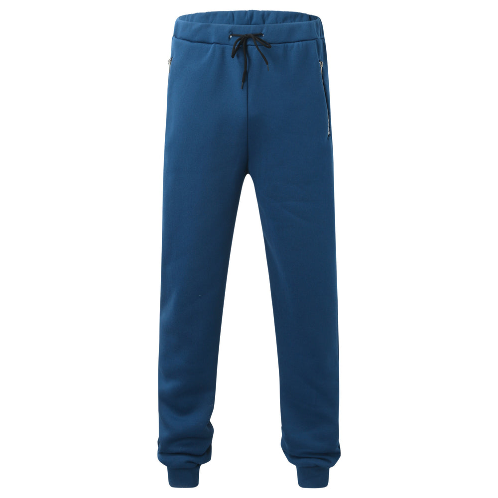Herren Sportliche Jogginghose mit elastischem Bund und seitlichen Reißverschlusstaschen Heidi-Mode